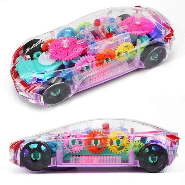 Transparent Toy Car with Music & Lights 