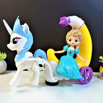 Unicorn Royal Moon Carriage With Doll