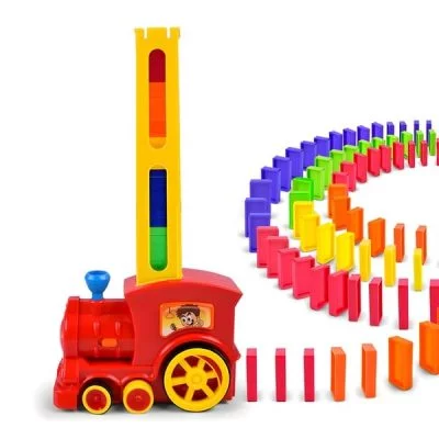 Electric Domino Train Toy Set