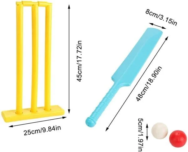 Junior Cricket Plastic Wicket Bat Ball Stumps