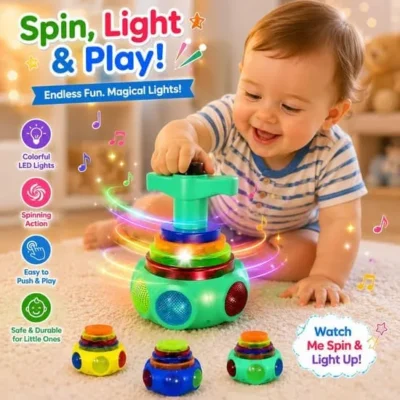 Musical Spinning Top Toy With RGB Lights