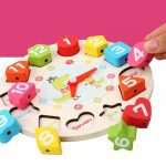 Wooden Shape Color Sorting Clock-Early Learning