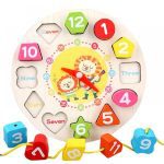 Wooden Shape Color Sorting Clock-Early Learning