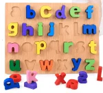 3-D Wooden Puzzle Lowercase Alphabets For Kids