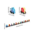 Magnetic Educational Wooden Digital Train Set