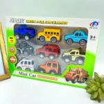 Pack of 8 Metallic Cars For Kids