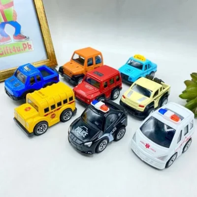 Pack of 8 Metallic Cars For Kids
