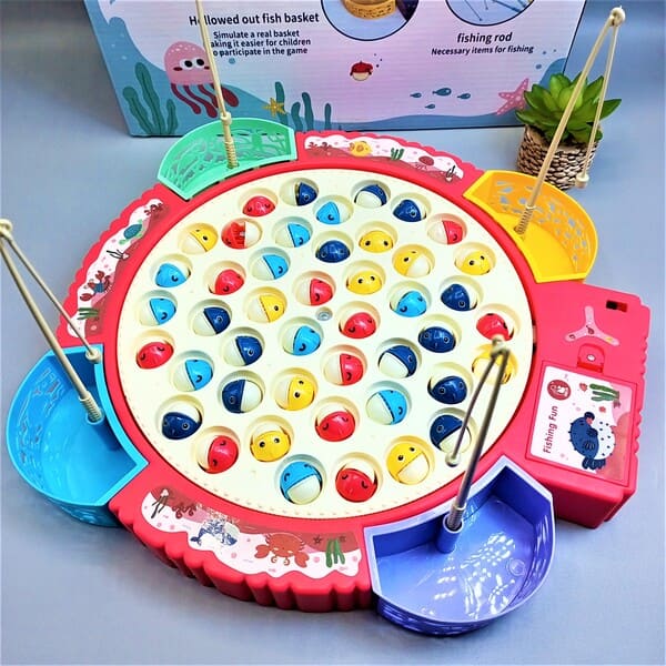 Rotating Fishing Game Kids toy, board Game for 3-5 Years Old Kids Children