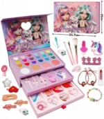 3 Layers Makeup & Jewellery Set For Kids