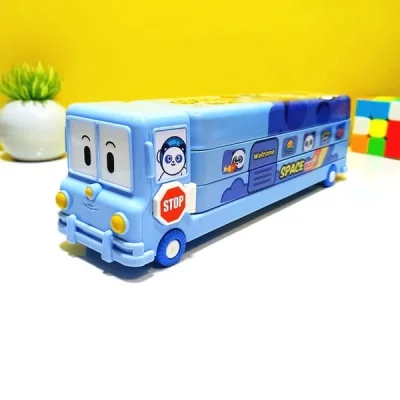 Bus Shape Pencil Box For Kids