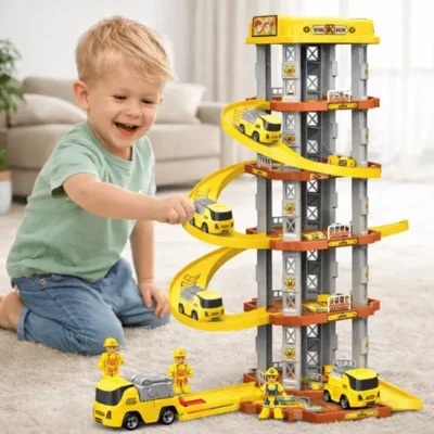 123 Pcs Construction Cars Track Set
