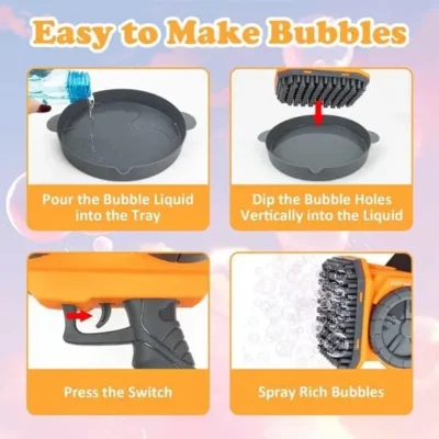 139 Holes Big Bubbles Blaster Gun For Kids