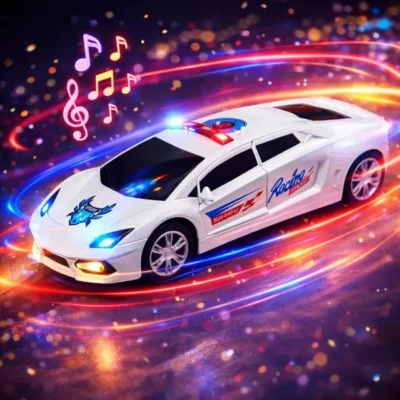 Revolving Car With Multi Color Lights