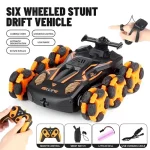 Six Wheels Hand Gesture & Remote Control Stunt Car