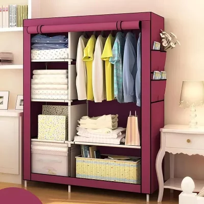 Two Door High Capacity Portable Wardrobe