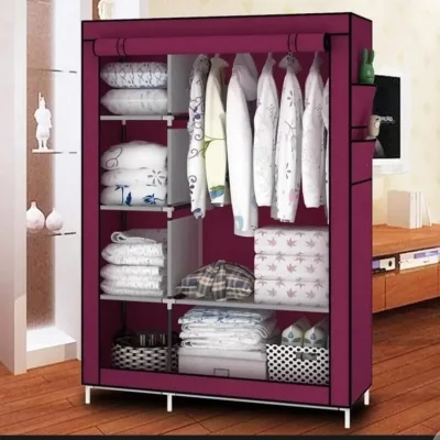 Two Door High Capacity Portable Wardrobe