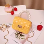 Pearl Chain Jelly Fashion Bag For Kids