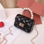 Pearl Chain Jelly Fashion Bag For Kids