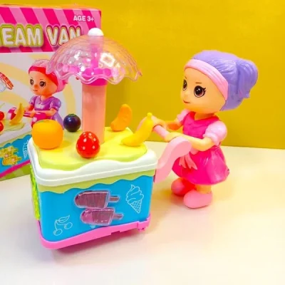 Doll Ice Cream Cart With Music & Lights