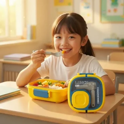 Bento School Lunch Box With Spoon