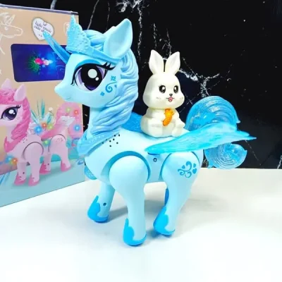 Musical Walking Unicorn With Cute Bunny