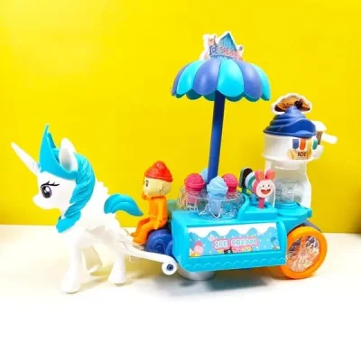 Unicorn Ice Cream Cart With Music & Lights