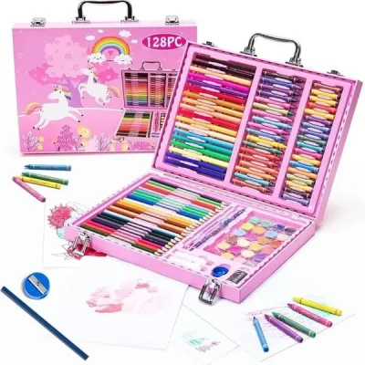 128-Pcs-Premium-Color-Kit-Case-For-Kids