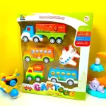 Cute Pull Back Cartoon Cars Set