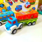 Cute Pull Back Cartoon Cars Set