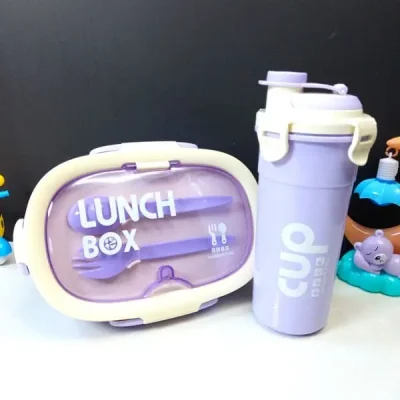 Kids School Lunch Box With Water Sipper Cup