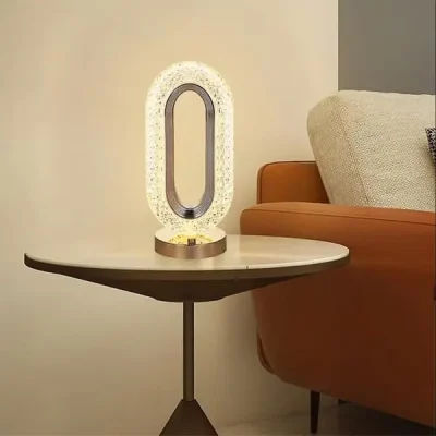 LED Oval Shaped Crystal Decorative Light Lamp