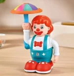 Rotating Umbrella Electric Stunt Clown Toy