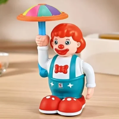 Rotating Umbrella Electric Stunt Clown Toy