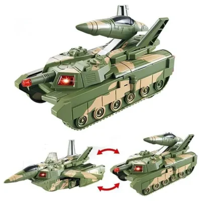 2 in 1 Military Aircraft & Tank Toy