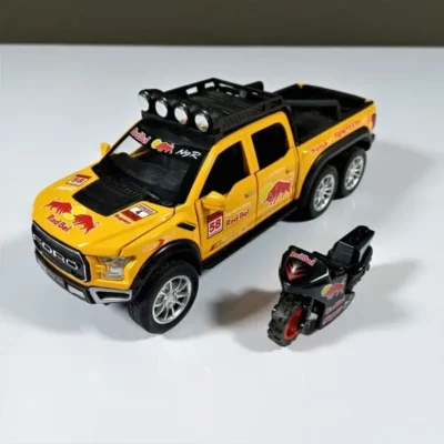 Ford F150 Car Model With Mini Heavy Bike