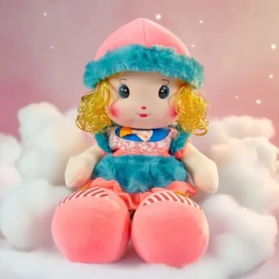 Soft Stuffed Baby Doll With Furry Frock