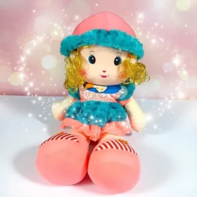 Soft Stuffed Baby Doll With Furry Frock