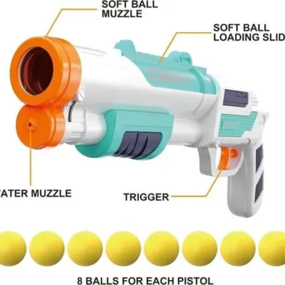 2 in 1 Soft Balls and Water Gun For Kids