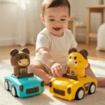 Head Push Cute Cartoon Car For Kids