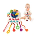 Montessori Pull-String Train Toy