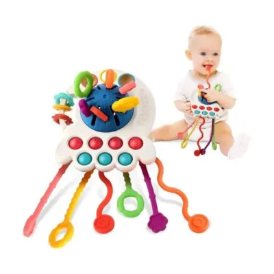 Montessori Pull-String Train Toy