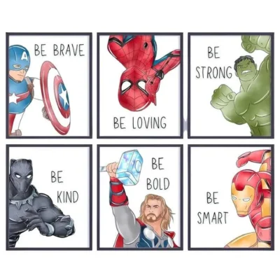 Avengers Theme Wall Frames