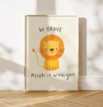 Be Brave Kids Motivation Wall Frame