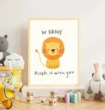 Be Brave Kids Motivation Wall Frame