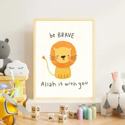 Be Brave Kids Motivation Wall Frame