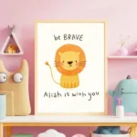 Be Brave Kids Motivation Wall Frame