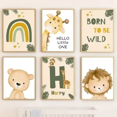 Set of 6 Cute Kids Room Wall Frames