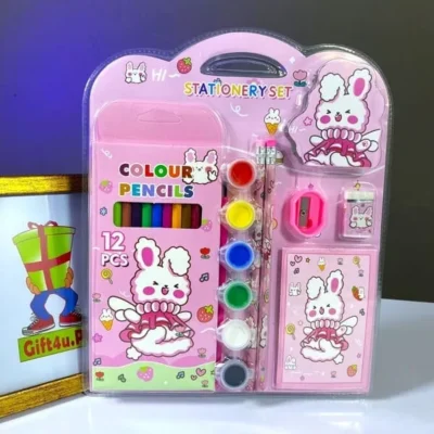 Kids Stationery Set With Colors Pencils