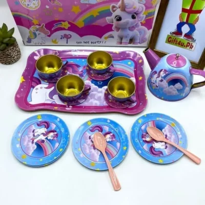 Unicorn Metallic Tea Set For Kids