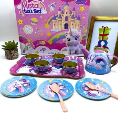 Unicorn Metallic Tea Set For Kids